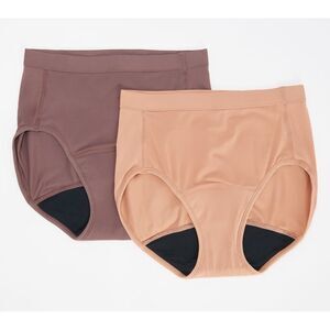 Breezies Women's Plus Sz Panties 1X Leak Proof Hi-Cut Panty Tan/Beige A508656